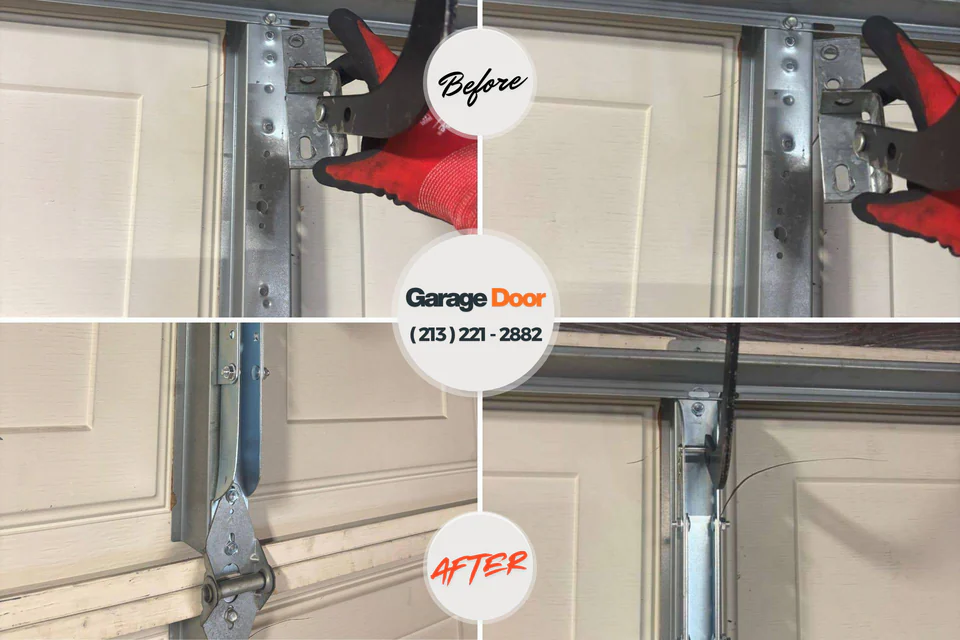 Before and after: garage door repair Montana City, MT